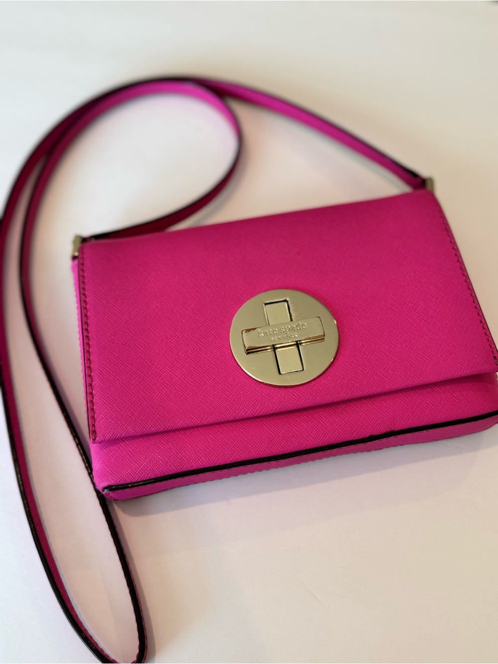 Kate Spade Hot Pink Land Sally Crossbody Wallet